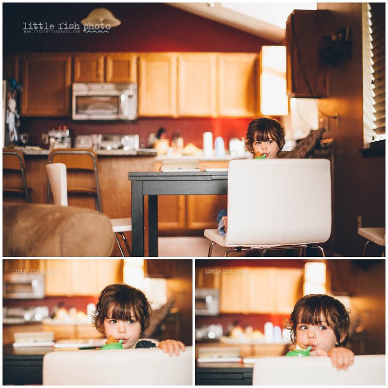 front light on little boy with juice - Poulsbo lifestyle photographer