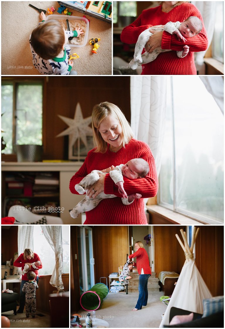 Family of 3 Welcomes Newborn Girl - Seattle Lifestyle Photographer