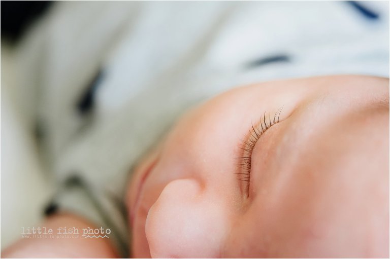 sleepy baby girl eyelashes - Poulsbo Lifestyle Newborn Photographer