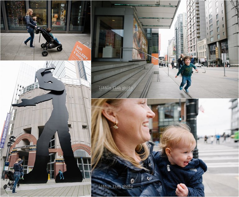 family in downtown Seattle - Kitsap Lifestyle and Documentary Family Photographer