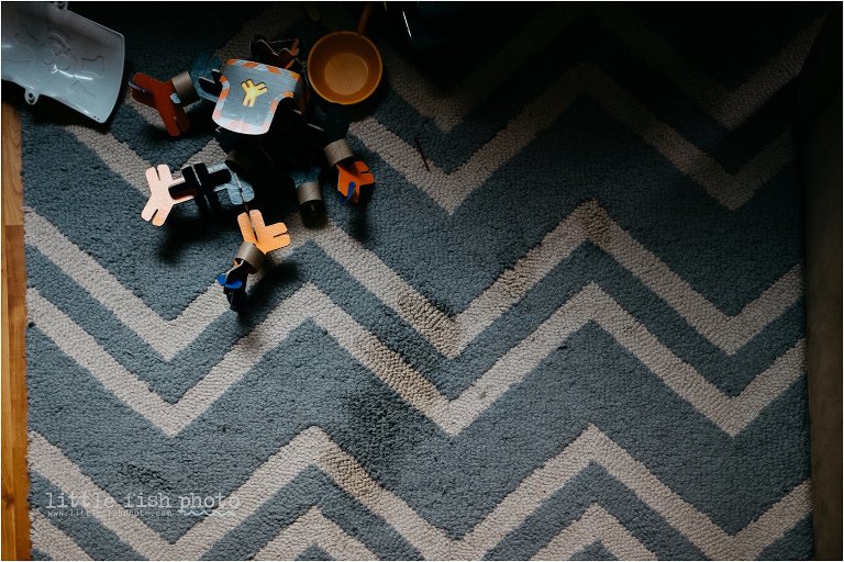 cleaned up mess on carpet - Poulsbo Documentary Family Photographer