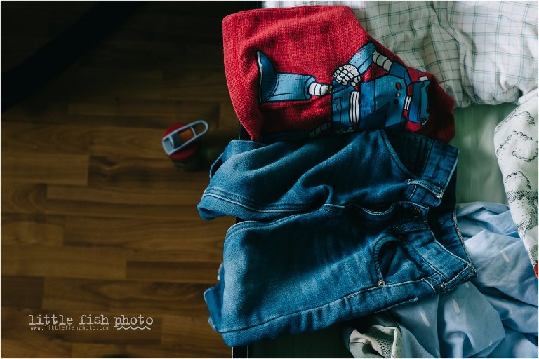 clothes for the day - Kitsap Documentary Family Photographer